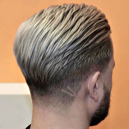 Low Fade Taper Haircut Styles with Pointy Back Hairline