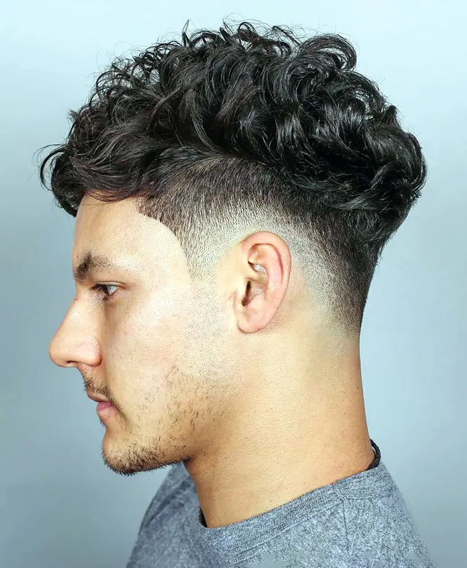 Blowout Low Taper Fade Curly Hair
