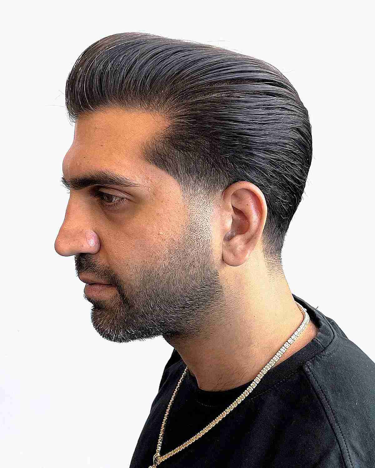 Low Taper Fade with Textured Comb Back