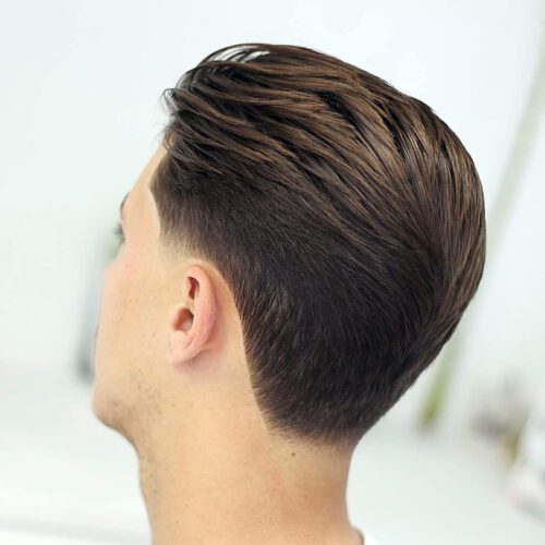Low Taper Fade Combed Back
