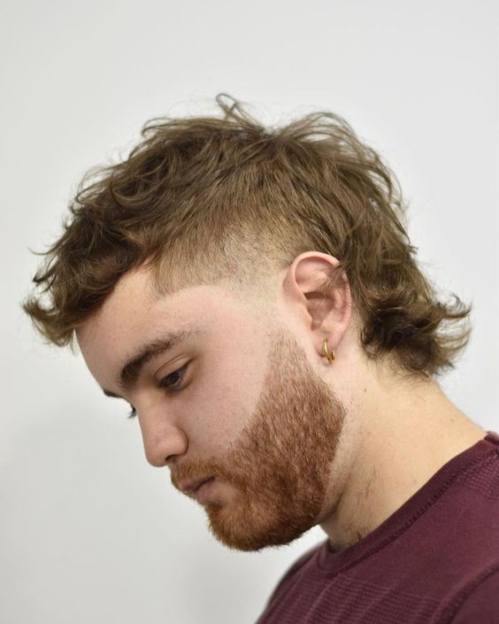 Low Taper Mullet With Beard