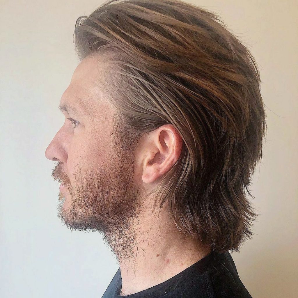 Burst Fade Mullet with Long Hair