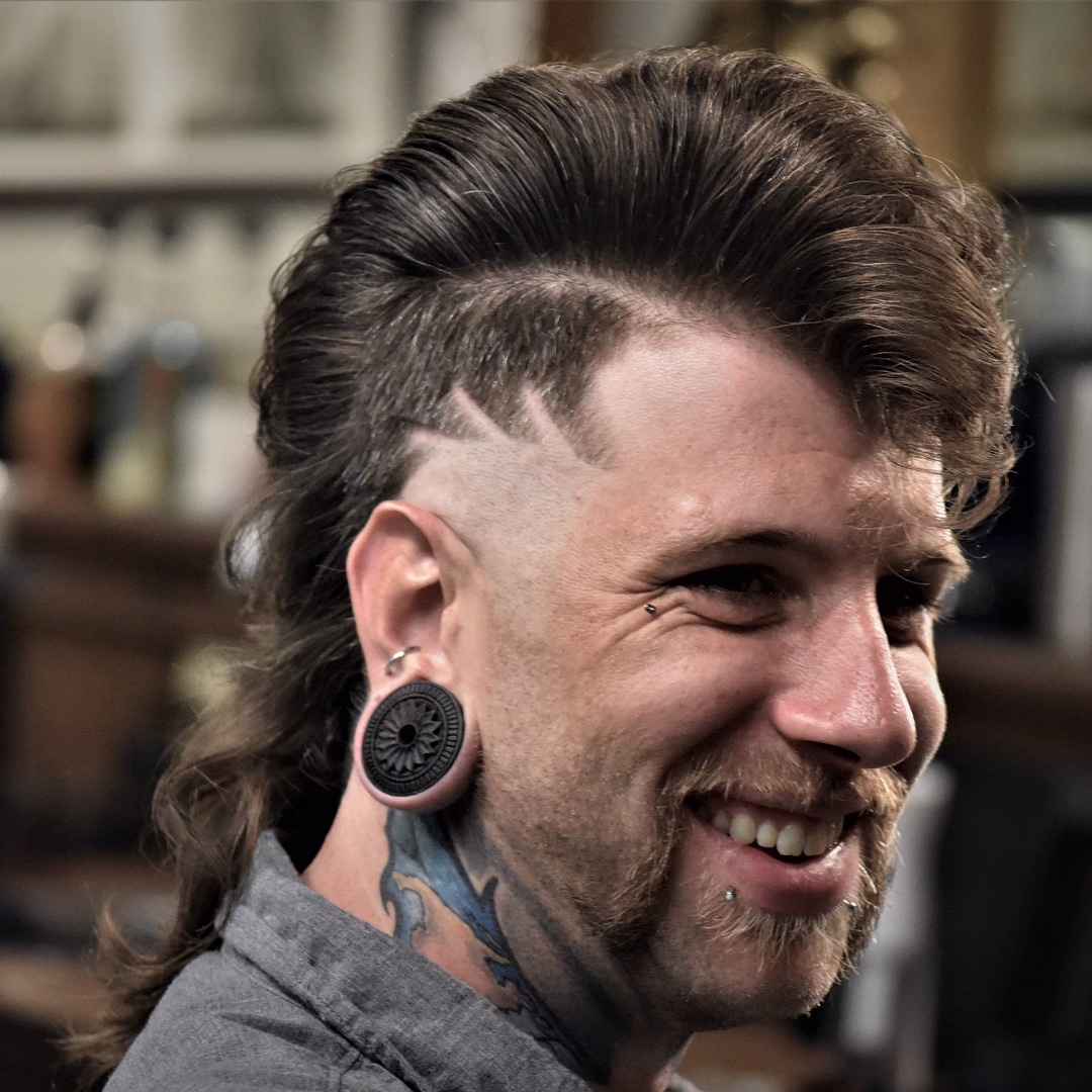 Burst Fade Mullet with Long Hair