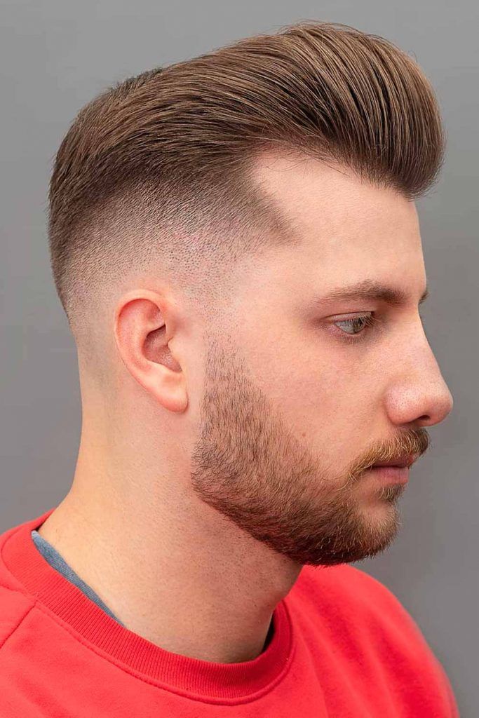 Burst Fade Comb Over Straight Hair