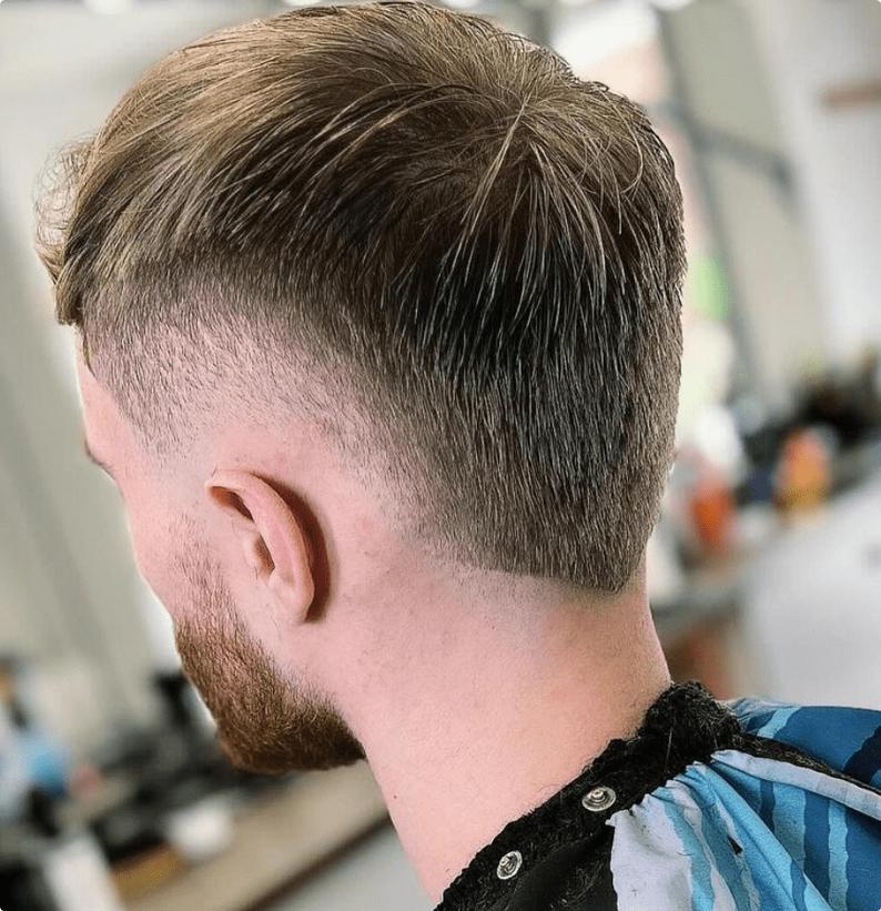 Burst Fade Blonde Straight Hair