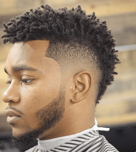 Modern Burst Fade Straight Hair