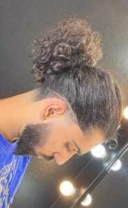 Ponytail Long Hair Taper Fade