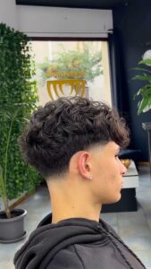 mid low Taper Fade Curly Hair