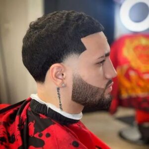 Curly Buzz Cut Low Taper