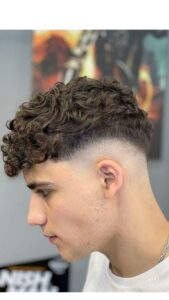 Low Taper Curly Hair Blonde