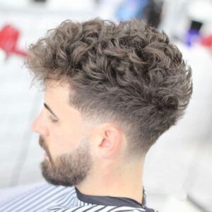 Low Taper Curly Hair White