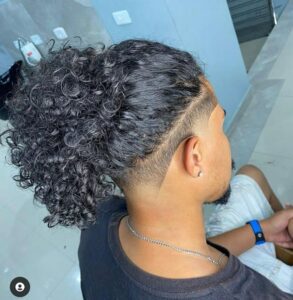 Low Taper Long Curly Hair