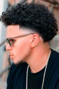 Low Taper Mullet Curly Hair