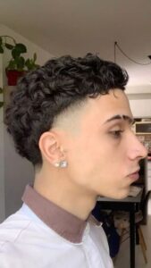 Low Taper Mullet Curly Hair