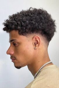 Low Taper Short Curly Hair