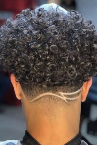 Afro Taper Fade with Design