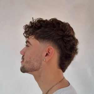Burst Fade Curly Hair Blonde