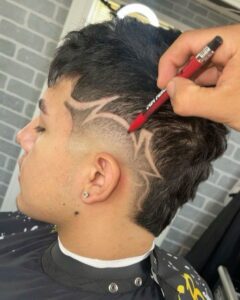 Burst Fade Curly Hair Design