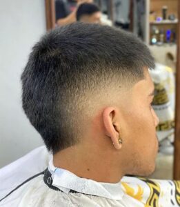 Burst Fade Design With Short Hair