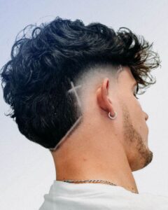 Burst Fade Mullet Design
