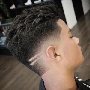 Burst Fade With Wing Designs