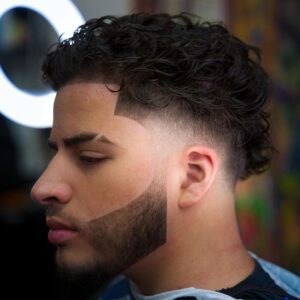 Curly High Top Low Taper Fade Hispanic
