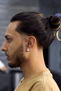 Low Bald Fade Man Bun