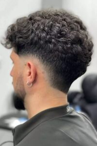 Low Burst Fade Curly Hair