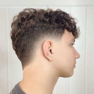 Low Burst Fade Curly Hair