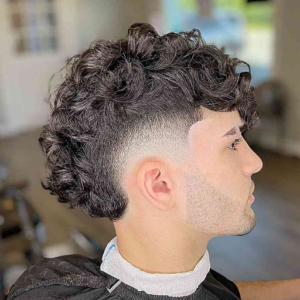 Long Burst Fade Curly Hair