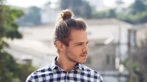 Low Fade Man Bun When Not Tied