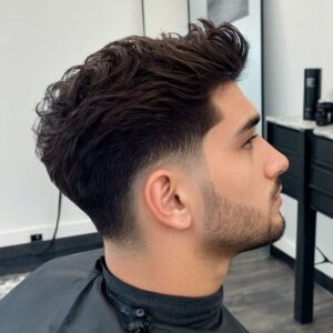 Low Taper Fade Blowout Straight Hair