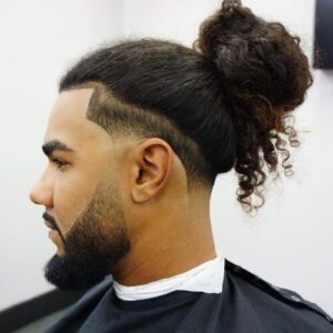 Low Taper Fade Man Bun
