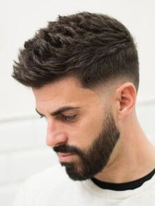 Low Taper Fade Short Straight Hair
