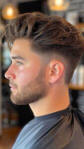 Low Taper Fade Straight Hair Long