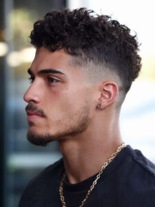 Low Taper Long Curly Hair