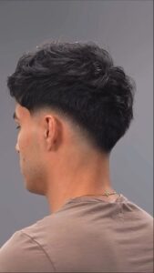 Low Taper Middle Part with Bro Flow