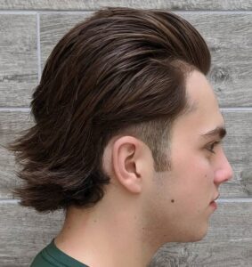Low Taper Middle Part with Long Straight Hair