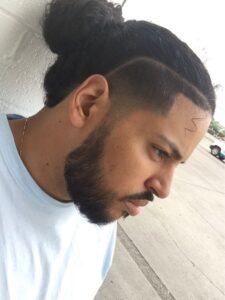 Low Temp Fade Man Bun