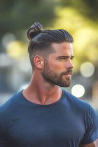 Low Undercut Fade Man Bun