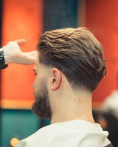 Middle Part Low Taper Fade Straight Hair