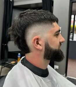 Mohawk Burst Fade With Beard