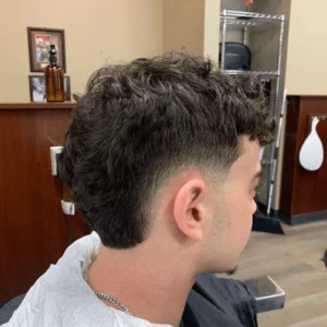 Straight Hair Burst Fade