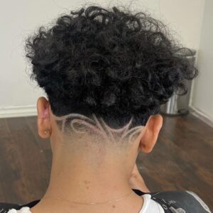 Tapered Crew Cut with Designed Back