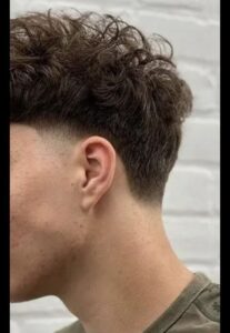low taper fade straight hair mullet