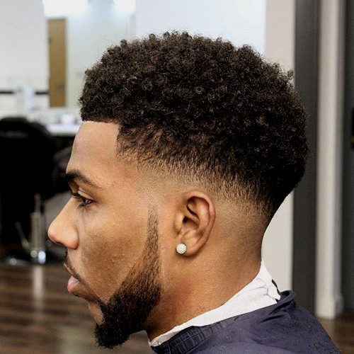 Low Taper Fade Black Male Afro