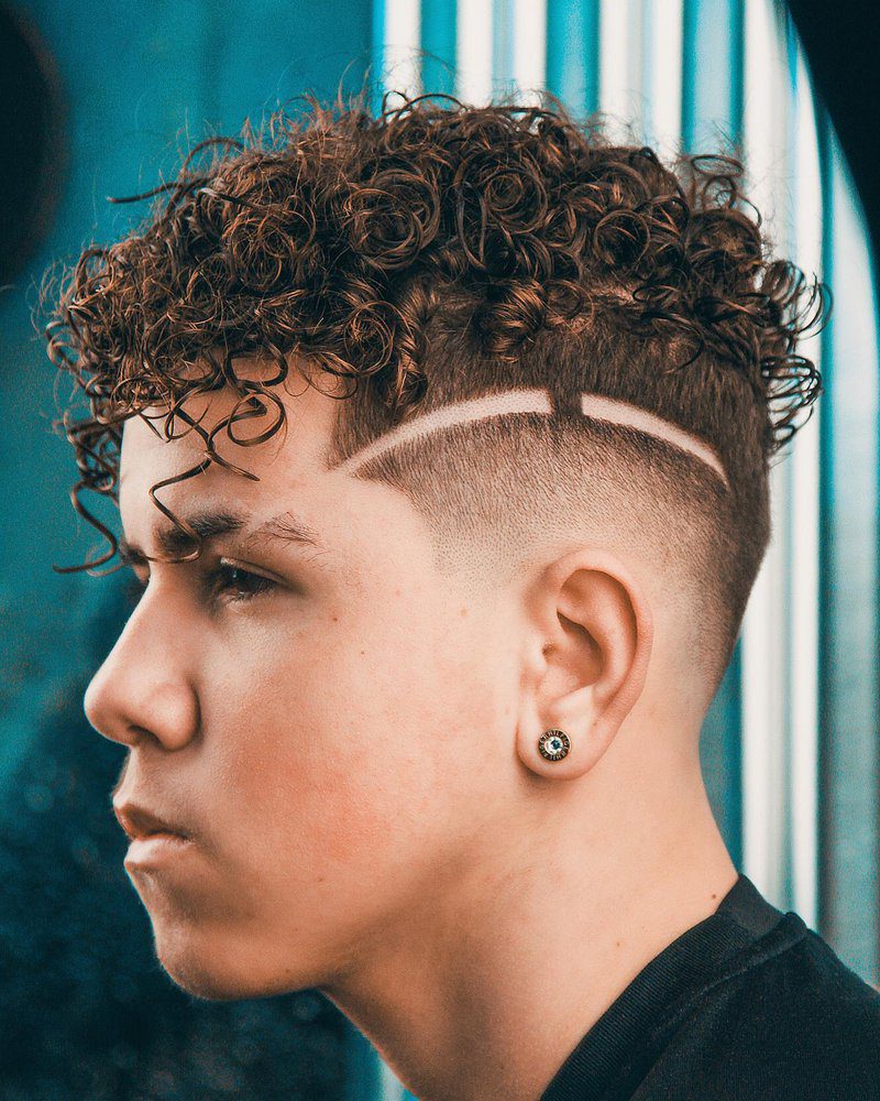 Low Taper Fade Short Curly Hair
