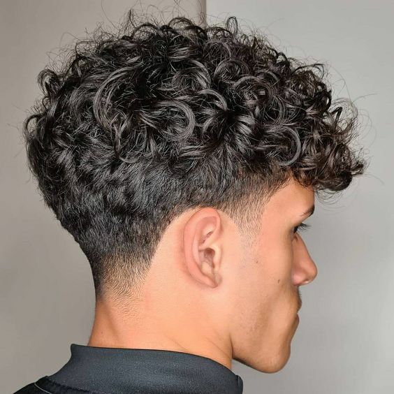 Low Taper Fade Curly Hair