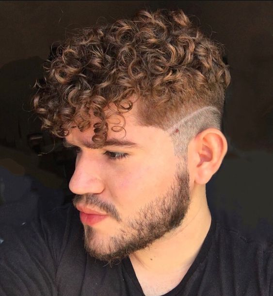 Low Taper Fade Curly Hair White Boy