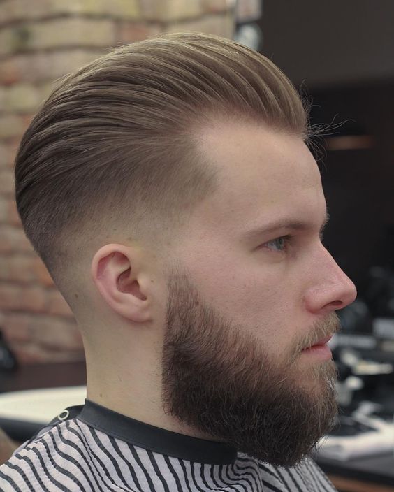 Low Taper Fade Long Hair on Top